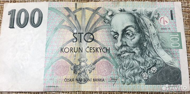 Банкнота 100 чешских крон