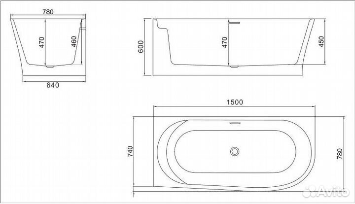 Ванна акриловая belbagno BB410