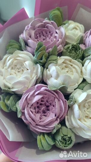 Съедобный букет из зефира Пионы