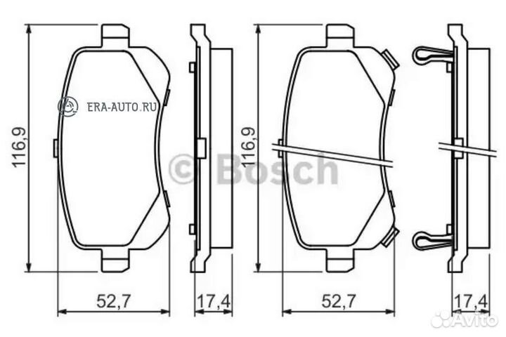 Bosch 0986494496 0 986 494 496 колодки дисковые за