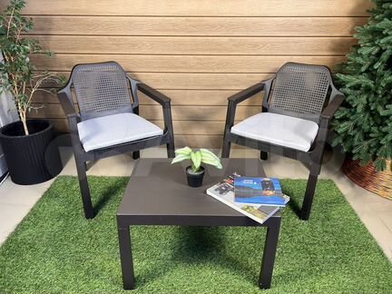 Комплект садовой мебели 2 кресла и столик