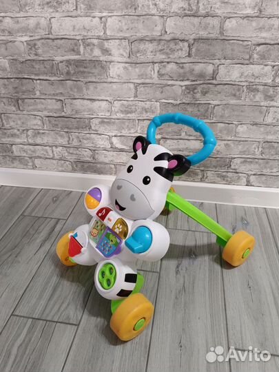 Ходунки каталка fisher price зебра