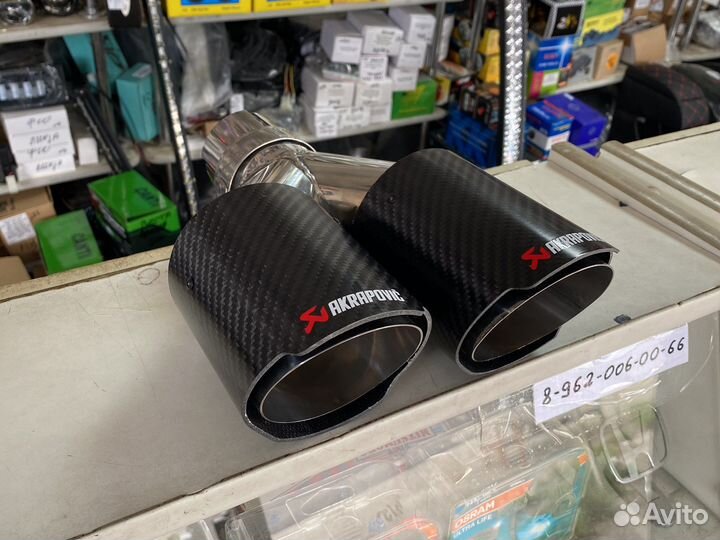 Насадка на глушитель akrapovic двойная