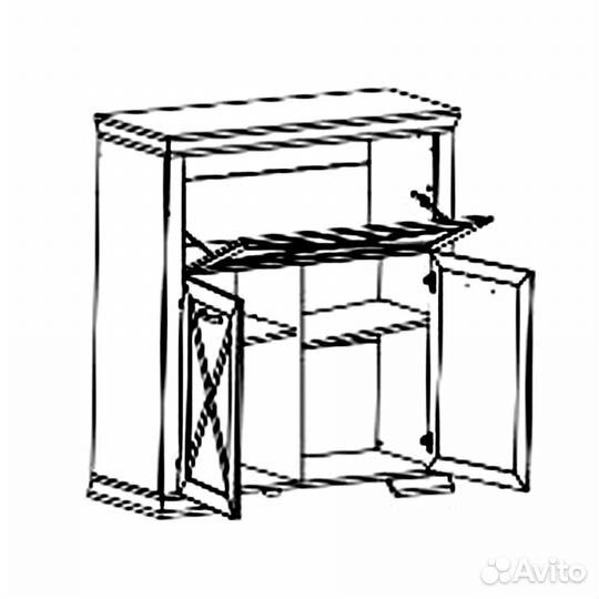 Тумба Marselle (Марсель) KOM2D1K ясень снежный/дуб