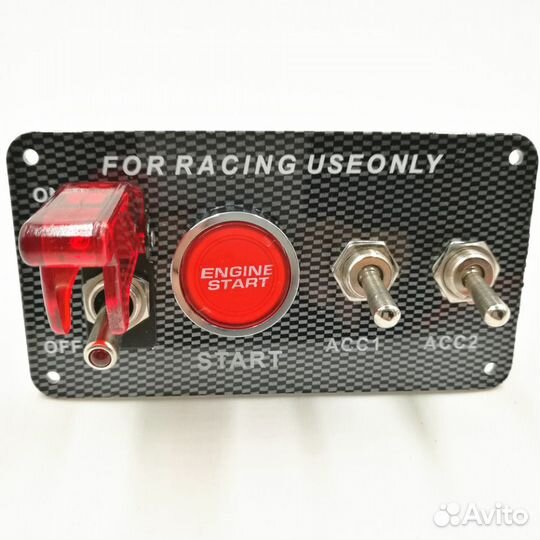 Панель с кнопками start-stop racing