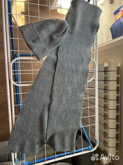 Шапка и шарф итальянские серые