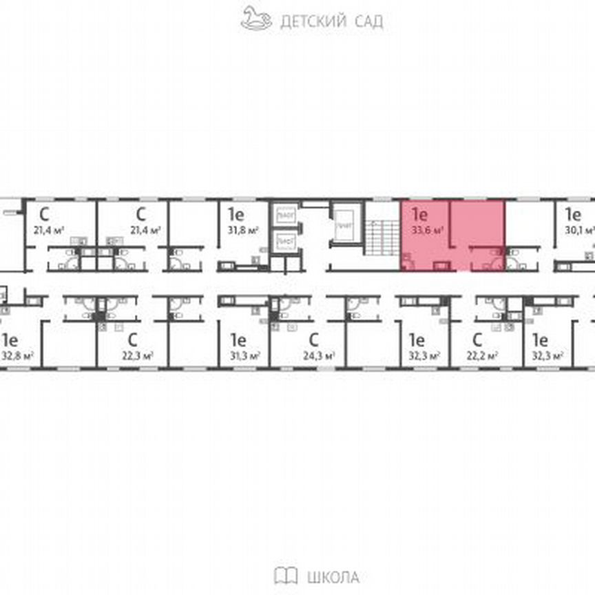 1-к. квартира, 33,6 м², 16/16 эт.