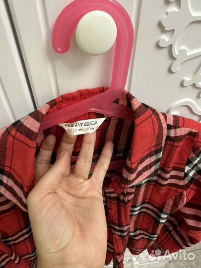 Рубашка в клетку для девочки