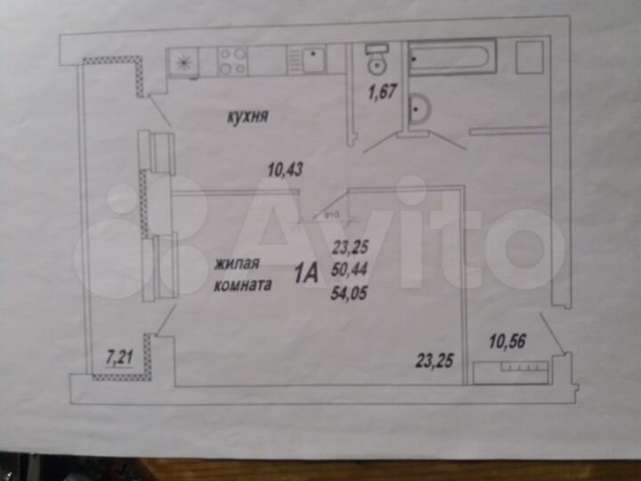 1-к. квартира, 54 м², 3/11 эт.