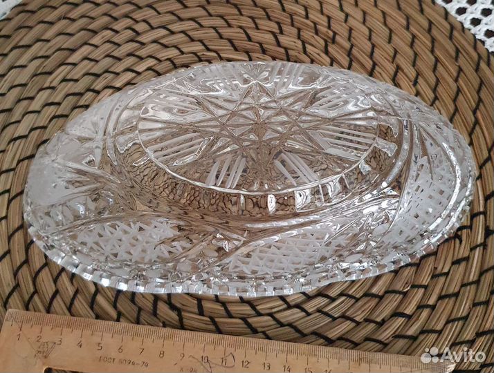Хрусталь салатница конфетница лодочка ладья СССР