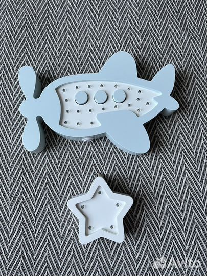 Светильник ночник самолет и звезда