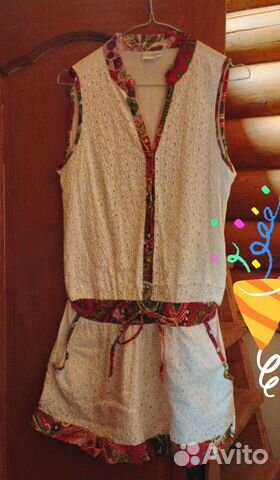 Летний комбинезон из хлопка M/L (46 р.)