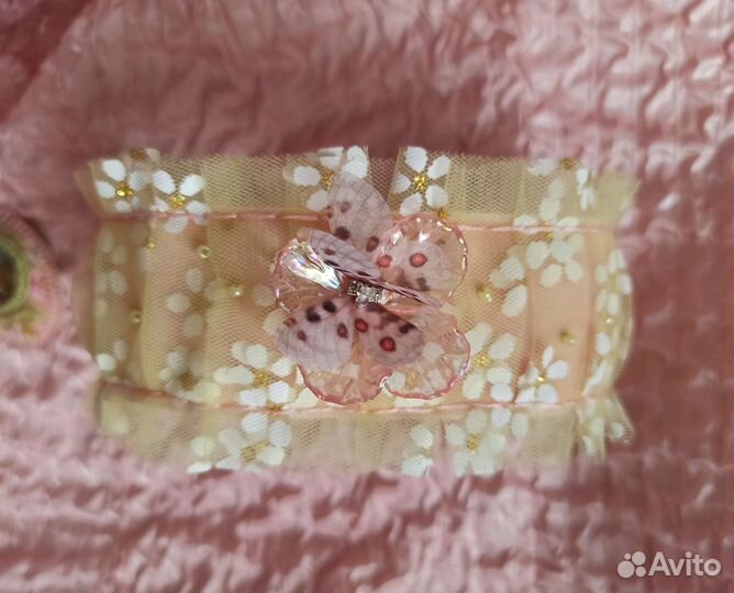 Чокер с ромашками и бабочкой