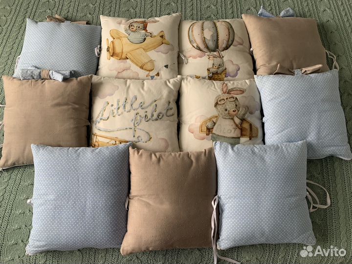 Бортики в кроватку, балдахин, мобиль