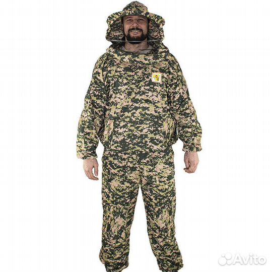 Костюм пчеловода камуфляж с сеткой (хб, без молнии