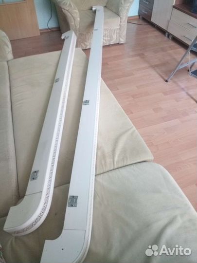 Карнизы для штор белого цвета ажурные 3 м и 2 м