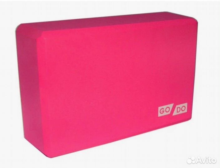 Блок для йоги GO DO (малиновый) 17906