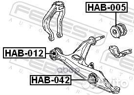 Сайлентблок рычага honda civic 95-01/CR-V 97-01