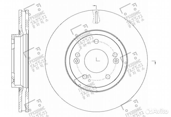 Диск тормозной вентилируемый, gbrake (Япония) GR-2
