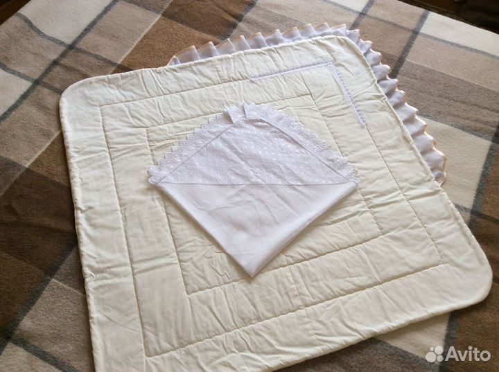 Летний конверт на выписку 90х90 см хлопок