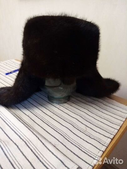 Норковая шапка мужская ушанка