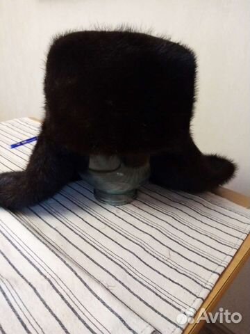 Норковая шапка мужская ушанка