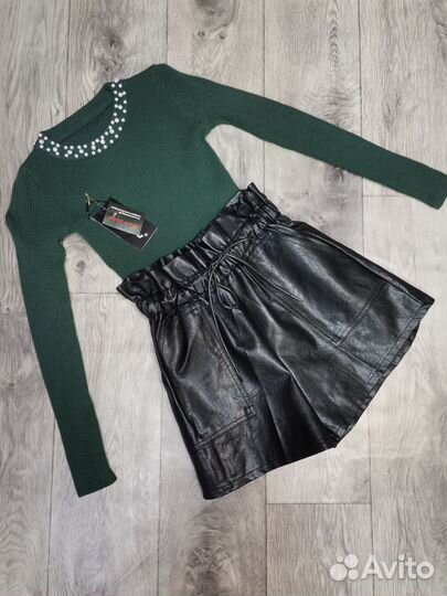 Шорты кожаные новые