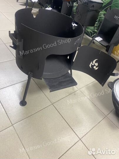 Печь под казан 16л с дверцей