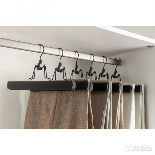 Вешалки чёрные soft touch-стильные 28x17.2x2.2