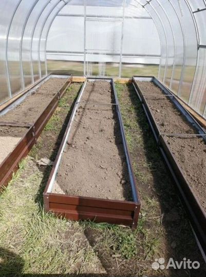 Грядка оцинкованная 1м х 5м х 22см