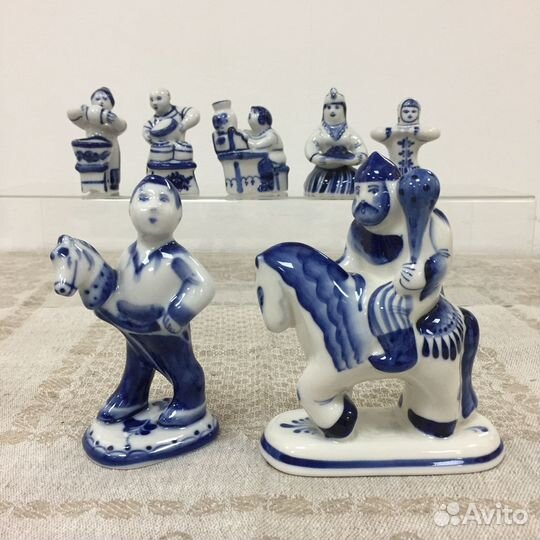 Коллекция авторских скульптур гжель