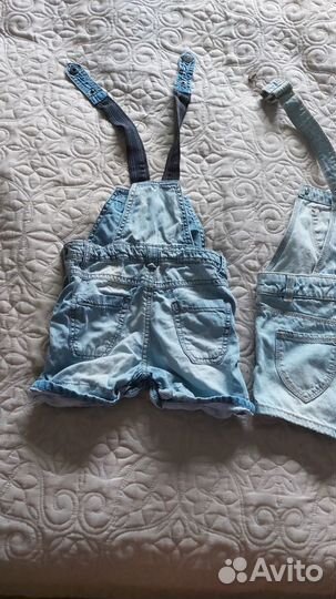 Джинсовые шорты zara, kiabi 12-24