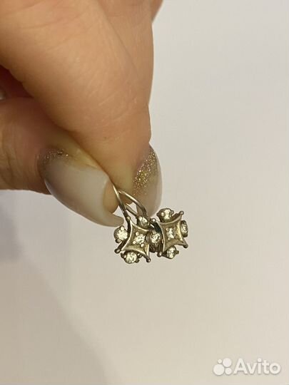 Серебряные серьги СССР