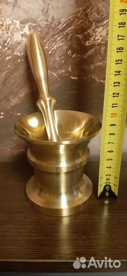 Ступка с пестиком латунь