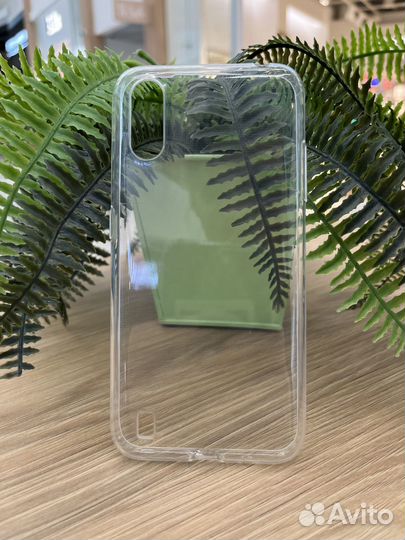 Чехол силиконовый прозрачный на Samsung A01