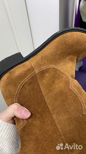 Сапоги женские демисезонные натуральная замша 38