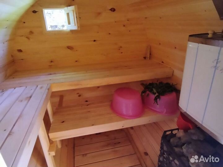 Баня бочка на дровах