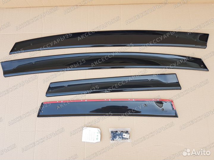 Ветровики комплект Honda Fit ge,gp (Фит) 2007-2013