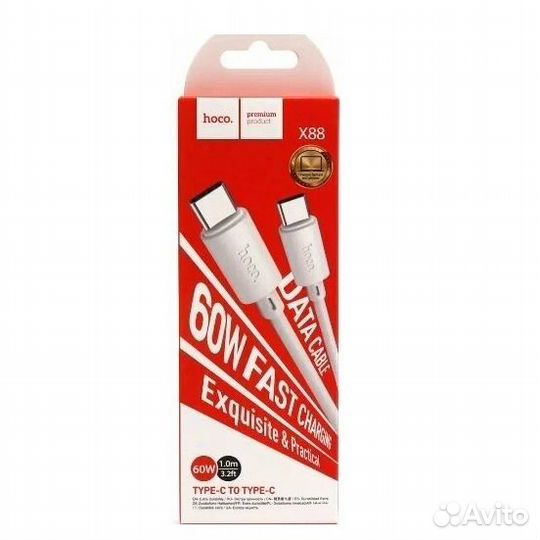 Кабель Hoco X88 60W Type-C-Type-C 1 м