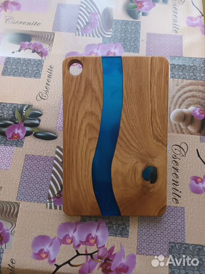 Доска разделочная (дуб+эпоксидная смола)