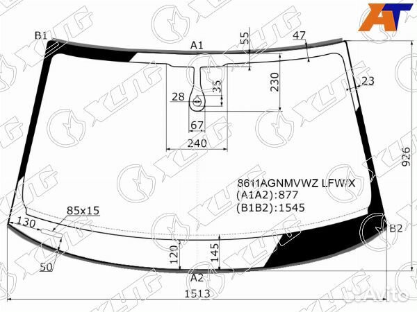 Стекло лобовое audi A6