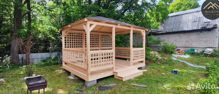 Беседка садовая под ключ