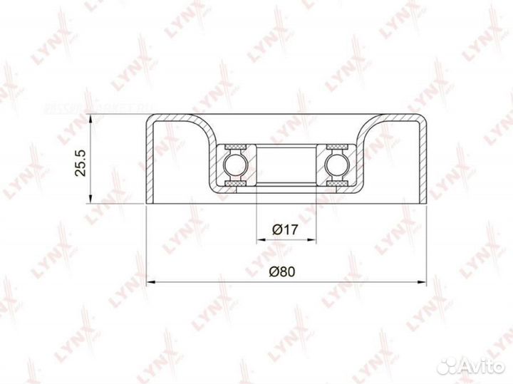 Lynxauto PB-5002 Ролик натяжной приводного ремня