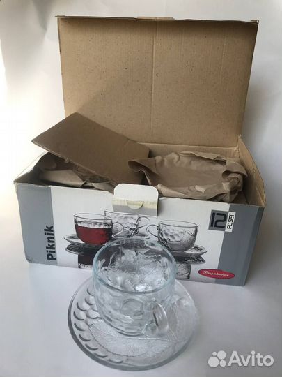 Чайный сервиз стеклянный на 6 персон