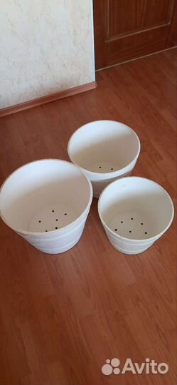 Цветочные горшки большие пластиковые