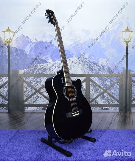 Акустическая гитара (новая) глянцевая, комплект