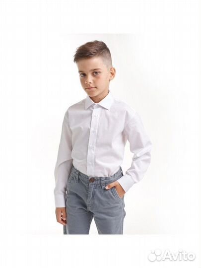 Рубашка белая на мальчика х/б 116 размер