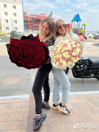 Цветы Роза Кения 101шт с бесплатной доставкой