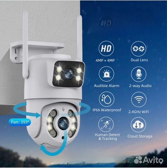 Установка поворотных камер видеонаблюдения