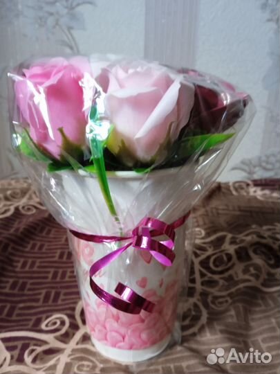 Мыльные букеты розы